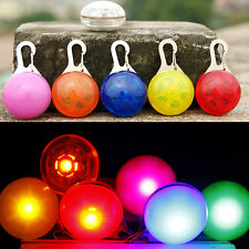 1x LED Pendentif Médaille de Collier Lumineux Clignotant Nuit pour Chien Animaux