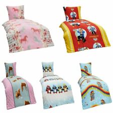 2 tlg Kinder Warme Kuschel Fleece Bettwäsche Einhorn Feuerwehrmann Pferd Pingin