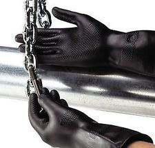 Polyco Jet Lourds Noir Résistant Gants En Caoutchouc Diamant Prise Humide Sec