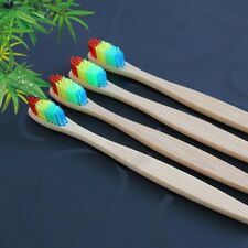 4Pcs Soft-Soie brosse à dents en bambou brosse à dents manuelle Accueil Voyage