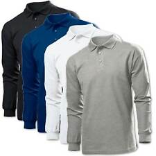 Stedman Long Sleeve Polo Shirt Herren Langarm 100% Baumwolle TShirt S M L XL XXL