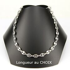 Collier HOMME CHAINE GRAIN de Café 6,5 mm ACIER Inoxydable au CHOIX