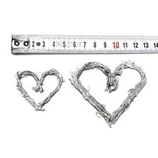 12 kleine Reben-Herzen geweißt, dünn, offen 5cm/7,5cm !!!