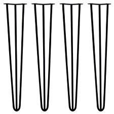 4 Pieds de Table en Épingle à Cheveux SkiSki Legs Acier pour Table et Bureau