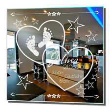 Motivspiegel Geschenk zur Geburt 15 Geburtstag Bild Spiegel Gravur Kinderzimmer