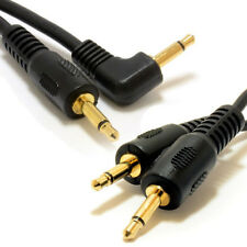 MONO 3.5mm Mini Jack Plug to Male Plug Straight/Right Angle GOLD 50cm/1m/2m/3m