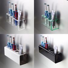 Wall Mounted Electric Toothbrush Holder & Toothpaste Holder / Bathroom Organiser
