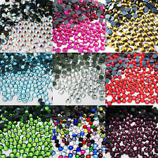 1000 GLASS HOTFIX IRON ON RHINESTONES CRYSTAL GEMS BLING STONES