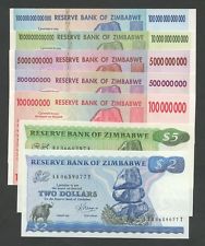 ZIMBABWE Select from $100 trillion billion million  Uncirculated  Banknotes