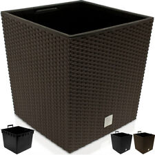 Blumentopf Rato Low Pflanzkübel Blumenkübel Polyrattanoptik Winter Garten Topf