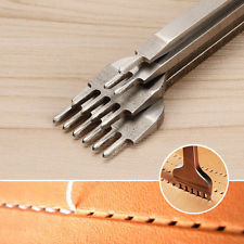 Leather Craft Tools Hole Chisel Graving Stitching Punch Tool Set 3,4,5,6mm UK