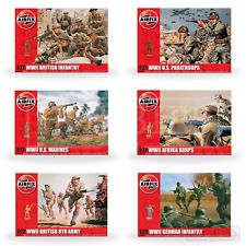 Airfix WW2 Figures 1:72 Model Kit 48 Army Soldiers British German US Infantry