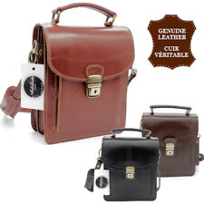 Sacoche CUIR Véritable Italien Sac baiseenville bandoulière homme