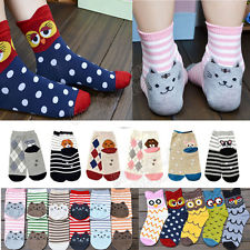Femme Fille Dessin Animé Chaussettes en Coton Floor Animaux Chat Empreintes