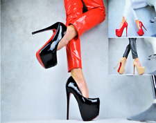 NEU DESIGNER Luxus Damenschuhe GOGO Club-Party Pumps XXL Plateau High Heels LACK