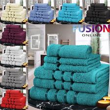 6 PIECE BATHROOM BALE TOWEL SET SOFT SATIN BATH 100% EGYPTIAN COTTON TOWELS