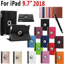 For iPad 9.7" 2018 6th Generation 360 Rotating PU Leather Smart Stand Case Cover