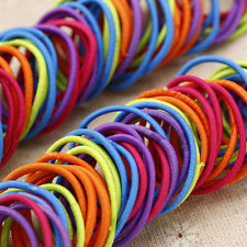 100pcs élastique Bande Chouchou à Cheveux Couleur Mixte Extensible Fille Enfant&