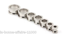 Piercing PLUG TUNNEL ÉCARTEUR À VIS ACIER CHIRURGICAL OREILLE STRETCHER 2mm/14mm