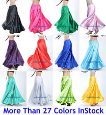 Skirts Cercle Satine Long Jupe Belly Dance Danse Orientale Danse Du Ventre Robe