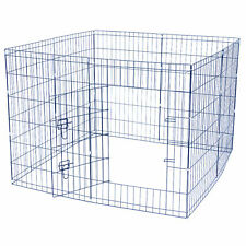 Welpenauslauf Welpengitter Laufstall Freigehege Hunde Katzen Hasen Zaun 8-teilig