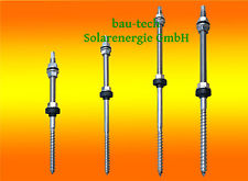 Stockschrauben A2 Edelstahl montiert inkl. Sperrzahnmuttern + EPDM , Dachhaken