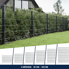 Doppelstabmattenzaun Gittermatten Industriezaun Zaun grau Pfosten Eckpfosten