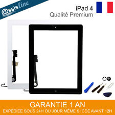 VITRE ECRAN TACTILE COMPLETE TOUT IPAD 4 (A1458 A1459 A1460) NOIR BLANC +ADHESIF