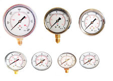 Pressure Gauge 40mm 50mm 63mm 100mm Dial Pneumatic Hydraulic 15-10000 PSI Bar
