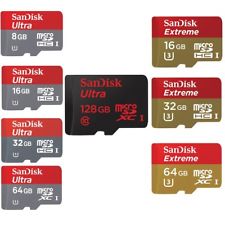 8Go/16Go/32Go/64Go/128Go SanDisk Ultra Extreme Micro SD SDHC/SDXC carte mémoire