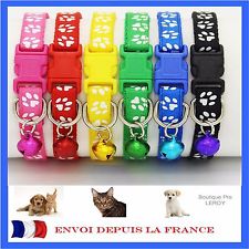 Collier Chien Chat Chiot  Réglable Clip Sangle Animaux Multicolore