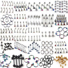 LOT DE 5 PCS PIERCING MIX NOMBRIL LANGUE ARCADE LABRET NEUF REVENDEUR BIJOUX