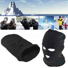 3 Trous Masques cagoule noire de hat Beanie Neige Hiver Chaud Visière Neige Cap
