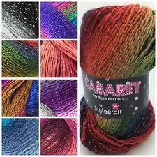Stylecraft Cabaret DK Sparkle Variegated Multicolour Double Knit Wool Yarn 100g 