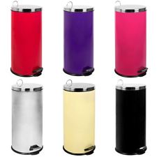 30 Litre Pedal Bin Waste Rubbish Kitchen Office Stainless Steel By Home Discount