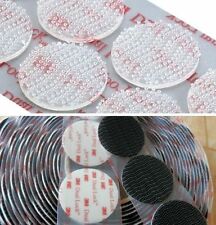 3M DUAL LOCK CIRCLES Adhesive Coins ~ CLEAR or BLACK ~ Low Profile or Heavy Duty