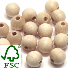 Perles Boules en Bois BRUT 10mm, Erable FSC, Lot de 100, 500, 1000, 2000 pcs
