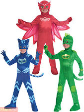 Childs Deluxe PJ Masks Costume Boys Girls Superhero Fancy Dress Official Outfit
