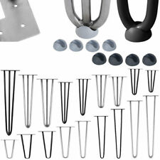 Tischbeine 4er Set Hairpin Leg Schwarz Haarnadelbeine Tischgestell Stahl Tisch