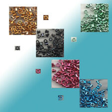 75 Eyelets  Nieten Ösen Rund 1,1 x 0,9mm Verschiedene Farben zur Auswahl