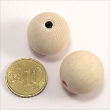 Perles en Bois BRUT 20mm Lot de 10, 20, 100, 500, 1000 perles