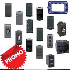 PRESE INTERRUTTORI SHUKO PULSANTE  TV  BTICINO LIVING INTERNATIONAL COMPATIBILE 