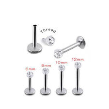 Piercing Acciaio Chirurgico con Brillantino Bioflex Filetto Interno Trago Labbro