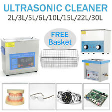 3 6 10 22L Floureon nettoyeur à ultrasons ultra sons chauffage couvercle panier