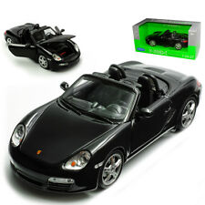 Porsche Boxster S 987 Cabrio Offen Schwarz 2004-2012 1/24 Welly Modell Auto mi..