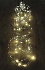 Led Drahtlichterkette Batterie Timer 10 - 100 Draht Lichterkette warmweiß 6Std.