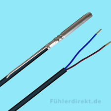 PT1000 Temperaturfühler mit PVC-Leitung 105°C  Kesselfühler Tauchfühler Fühler