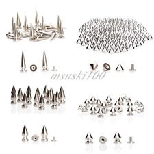 SPIKES CONE SCREWBACK SILVER METAL BULLET PUNK RIVET LEATHER BAGS CRAFT HIGH Q