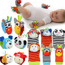 Bébé Nourisson Enfants Jouet Multi forme Doux Animal Main Poignet Cloches Pieds