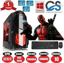 ULTRA FAST i3 i5 i7 Desktop Gaming Computer PC 2TB 16GB RAM GTX 1060 Windows 10